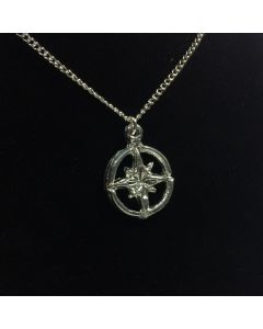 Compass rose pierced pendant